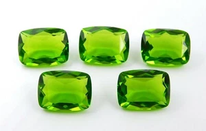Lab Created Peridot Octagon Cut Lot Loose Gemstone 12x16 MM For Jewelry P-202 - Picture 1 of 3