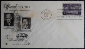 1956 5th International Philatelic Exhibition (FIPEX) FDC - Artcraft Cachet - Picture 1 of 2