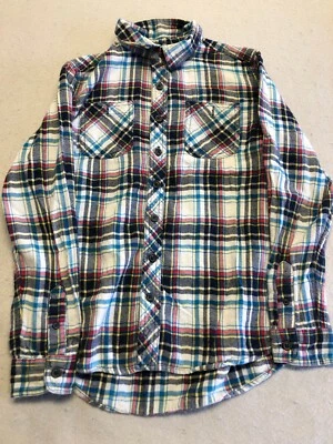 Camisa Cherokee Abotonada Juvenil Niño 12/14 Multi Cuadros Franela Bolsillos Cuello Foto 1 de 4