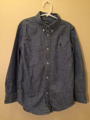 RALPH LAUREN - CAMISA JEANS INFANTIL MANGA LONGA - 7 - Imagem 1 de 2