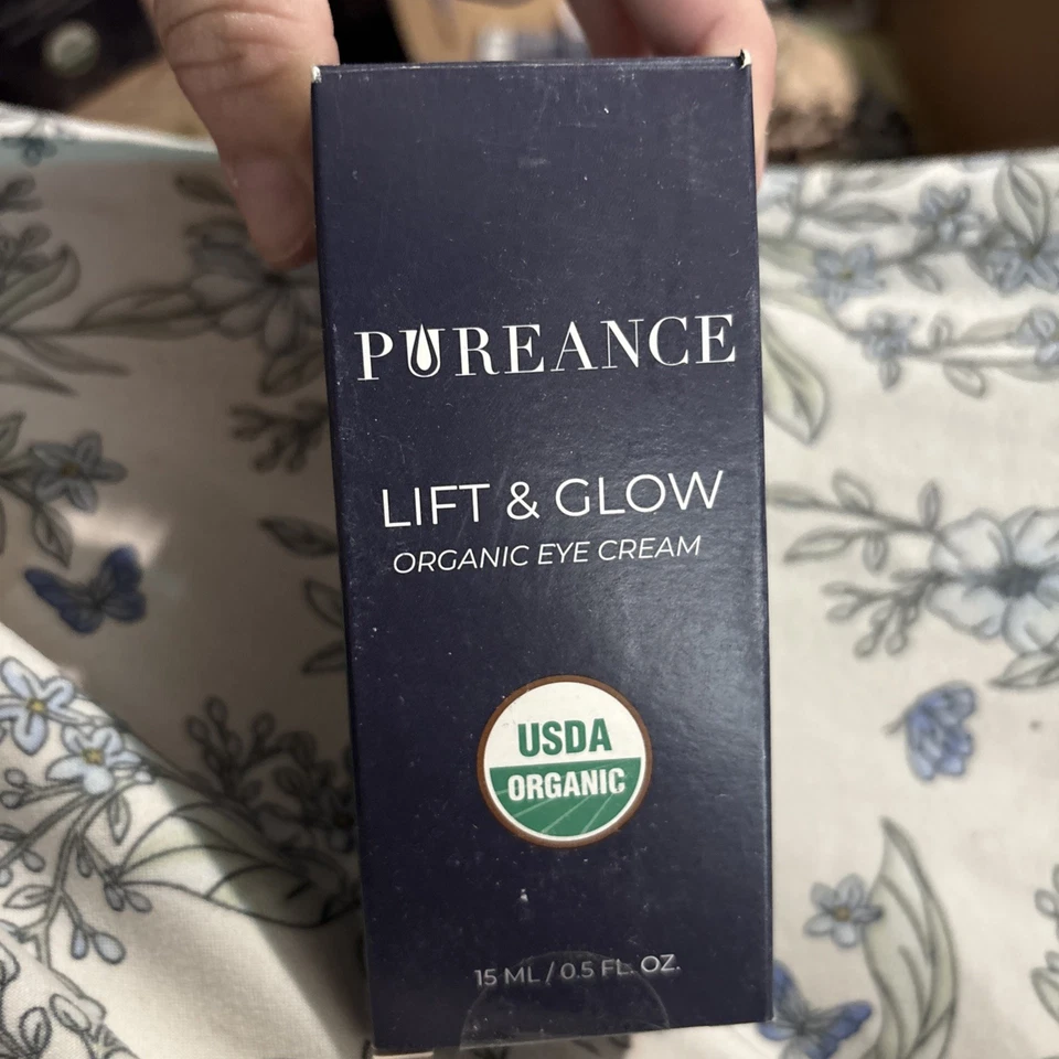 Crema de ojos antienvejecimiento orgánica certificada PUREANCE Lift & Glow - 0,5 onzas líquidas nueva en caja Foto 1 de 1