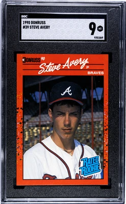 1990 Donruss #39 Steve Avery (RC) SGC 9 - Image 1 of 2