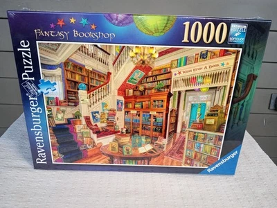 Ravensburger Fantasy Bookshop Aimee Stewart  1000 Piece Jigsaw Puzzle New Sealed - Image 1 of 4