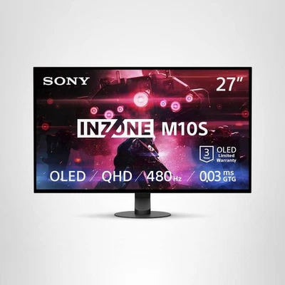 Sony - 27” INZONE M10S OLED QHD 480Hz 0.03ms NVIDIA G-SYNC Gaming Monitor - image 1 of 4