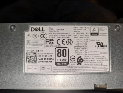 Dell H500EPM-00 500W Power Supply - Image 1 of 3
