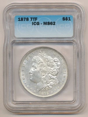 1878 P MORGAN SILVER DOLLAR ICG MS62 - Image 1 of 2