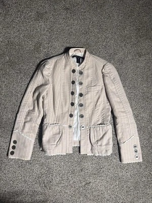 Chaqueta ajustada Marc Jacobs talla 6 con ribete de encaje inspirada en el ejército tostada Foto 1 de 4