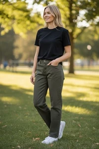 Polo Ralph Lauren Armeegrün Straight Denium Jeans Größe 8 - Bild 1 von 9