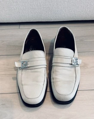 Zapatillas Mocasines Iconic Versace Gamuza Blanca, Grado Coleccionista, EE. UU. 9.5 / UE 43 Foto 1 de 4