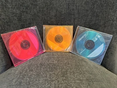 Memorex Cool Colors CD-R 700MB 80 min (3 Pack) Blank New Sealed red/yellow/blue - Image 1 of 4