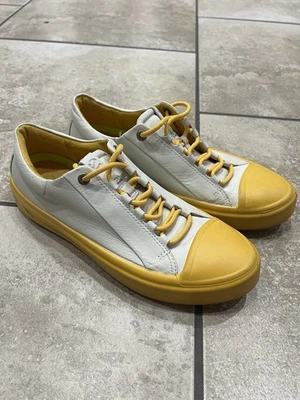 Tênis ECCO Feminino 38 Flexure T Cap Sombra Couro Amarelo Feminino 7 - Imagem 1 de 4