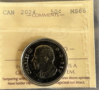 Canada - 50 cents - 2024 - ICCS Certified - MS-66 - Image 1 of 3