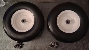 2x 13x6.50-6 Flat-Free Heavy Duty Glattreifen mit Stahlfelge - Bild 1 von 4