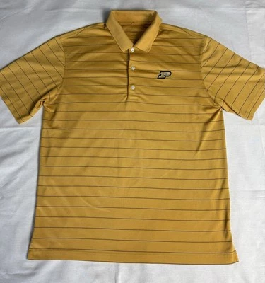Purdue Boilermakers Mens Polo Shirt Golf Greg Norman Large Yellow - Image 1 of 4