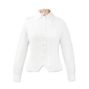 WOMEN'S FEMALE ARMY SERVICE UNIFORM ASU WHITE LONG SLEEVE OVER BLOUSE 12-18 - Picture 1 of 1