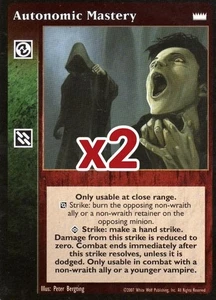 Lot of 2 cards: Autonomic Mastery [LotN set] - VTES card - Imagen 1 de 2