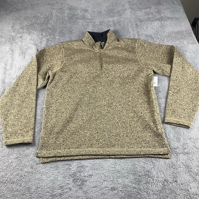 Suéter Pullover Wrangler Authentics Para Hombre Grande Amarillo Cuarto Cremallera Vellón Cálido Foto 1 de 4