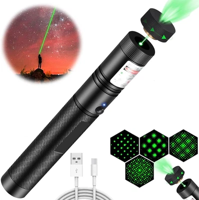 Green Laser Pointer, Green Laser Pointer High Power Rechargeable Strong Long Ran - Image 1 of 4