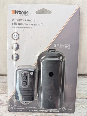 Woods 32555 Indoor Outdoor Wireless Remote Control 100 ft Range NEW SEALED - Image 1 of 4
