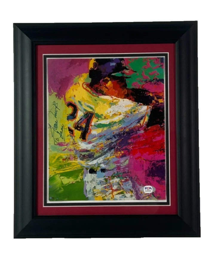 Impressão artística autografada 8x10 Willie Mays emoldurada (12"L x 14"H) PSA CERTIFICADO DE AUTENTICIDADE - Imagem 1 de 4