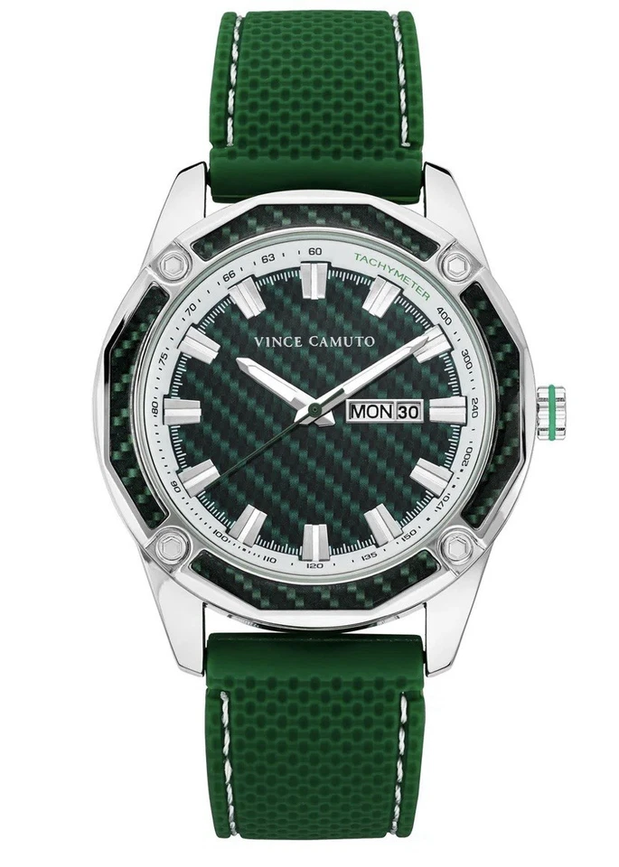 Reloj para hombre Vince Camuto silicona esfera verde - VC8038SVGNGN Foto 1 de 1