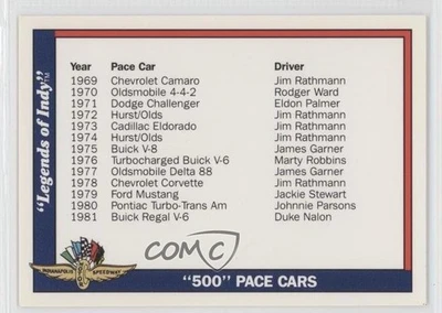 1991 Collegiate Collection Legends of Indy 500 Pace Cars #96 - Image 1 of 2