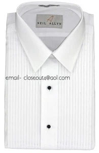 New Spread Collar Tuxedo Shirt 18 -18 1/2 Neck 34 - 35 Sleeve FREE Stud/Link Set - Picture 1 of 2