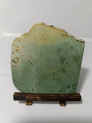 Raukaraka Pounamu Slab With Stand NZ Jade - Image 1 of 3