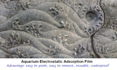 Póster de fondo de acuario camafeo ondas de agua efecto 3D pecera telón de fondo película Foto 1 de 4