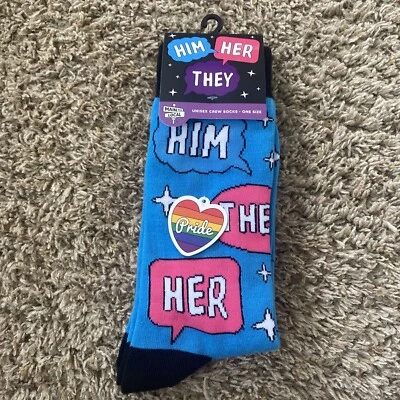 Calcetines principales y locales, Pride unisex. talla única Him Her They Foto 1 de 3
