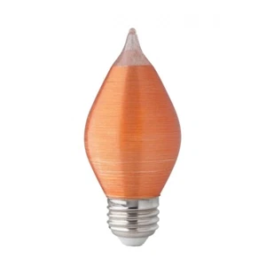 4 Watt C15 LED Satin Spun Amber Medium Base Lightning Fixture - SATCO-S22712 - Picture 1 of 1