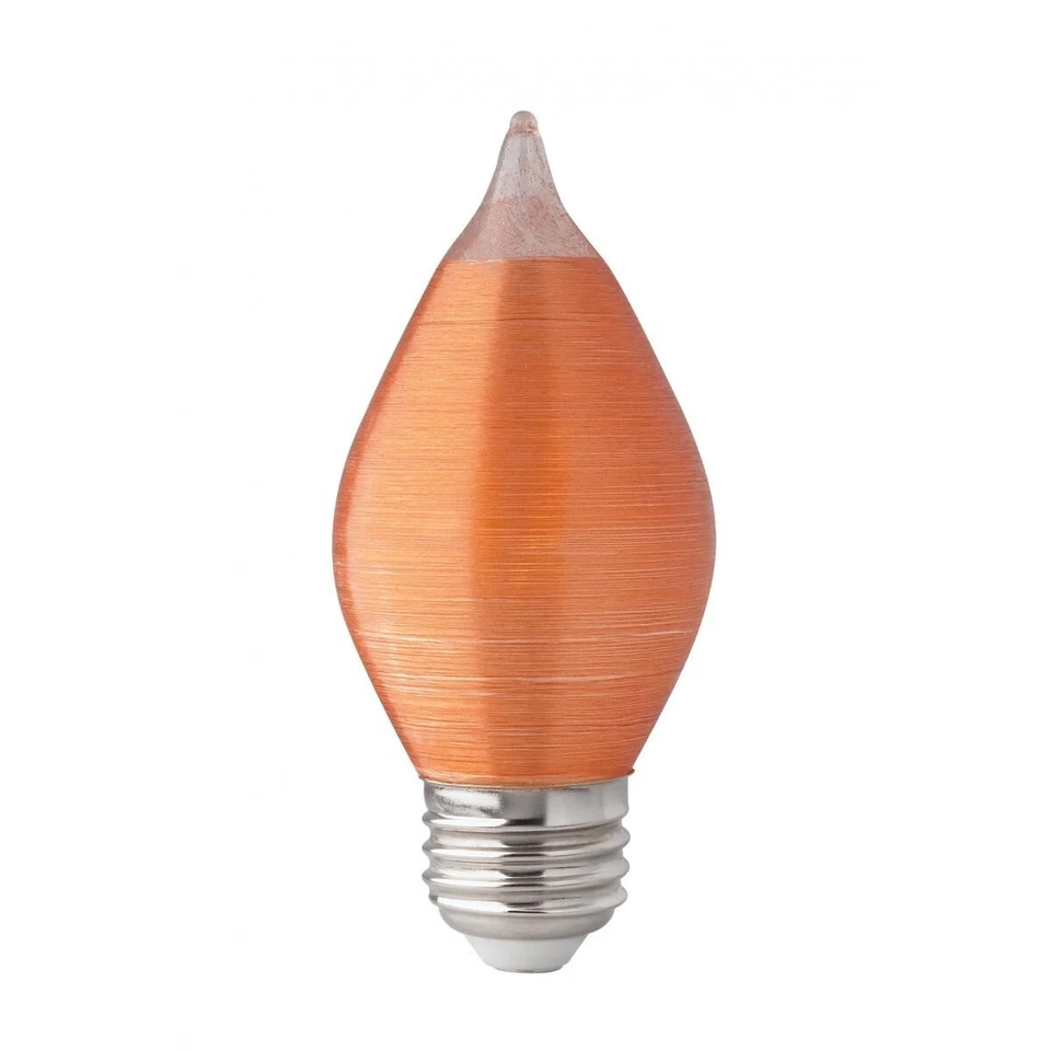 4 Watt C15 LED Satin Spun Amber Medium Base Lightning Fixture - SATCO-S22712 - Image 1 of 1