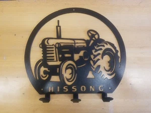 Tractor Coat hanger Metal Wall Art Plasma Cut Home Decor Gift Idea Hat Leash... - Picture 1 of 2
