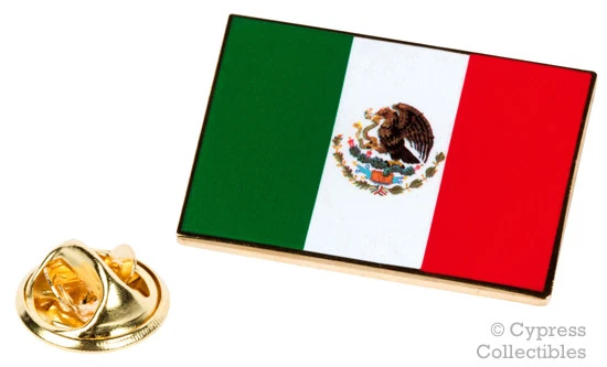 Mexico Flag Enamel Lapel Pin Mexican Tie Tack Badge Snake Eagle Bandera