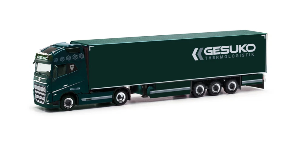 Herpa Volvo FH 16 Gl. XL 2020 CoolBox semitrailer "GESUKO" No. 318280 1 87 /HN34