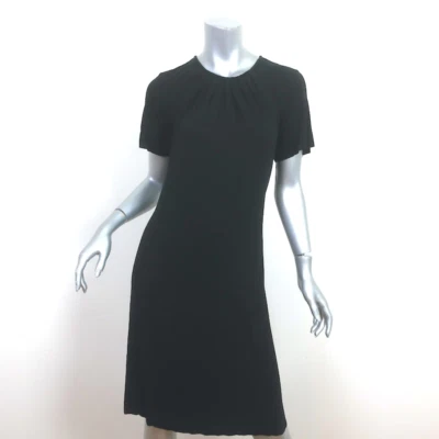 Michael Stars Short Sleeve Tie-Back Dress Black Stretch Jersey Size 2 - Image 1 of 4