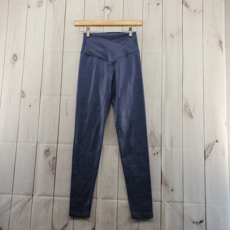 Offline by Aerie Leggings Womens Small Faux Leather Textured Ankle Crossover - Imagem 1 de 4