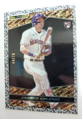 JARRED KELENIC 2021 Topps Update Black Gold SSP Platinum /70 Rookie Card BG-8 - Image 1 of 4
