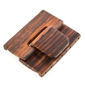 "Hebilla de madera de 8 orificios preperforada hecha a mano para encontrar proyectos de joyería, 2" - Imagen 1 de 5