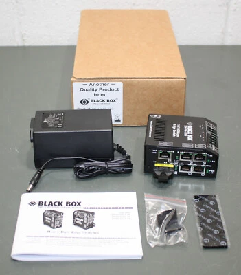 Black Box Industrial Ethernet Switch LBH150AE-SSC, 100 Mbps, Fiber & (5) RJ45  - Image 1 of 4