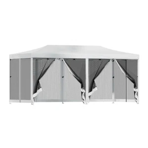 Instahut Gazebo Pop Up Marquee 3x6 Wedding Party Outdoor Camping Mesh Wall White - Picture 1 of 7