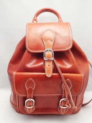 Mochila de cuero italiano - cuero de vaca curtido vegetal - Hecho en Italia - Vera Pelle Foto 1 de 4