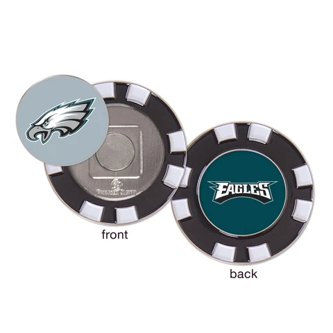 Philadelphia Eagles Poker Chip Golf Ball Marker Cover