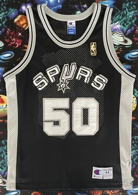 Authentic Vintage Gold Logo Champion San Antonio Spurs David Robinson Jersey - Image 1 of 4