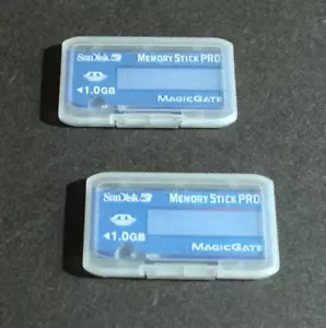 (2) SanDisk MagicGate | 1GB | Memory Stick PRO Cards - (SDMSV-1024) - Picture 1 of 14