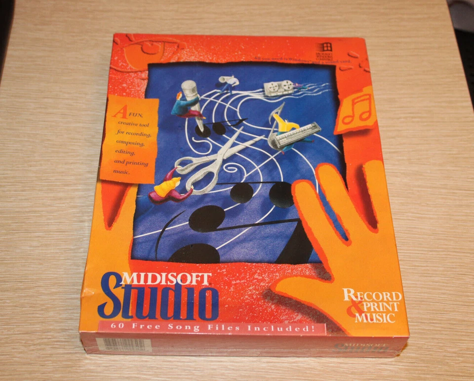 Midisoft Studio, 1994, Record Print Music Windows 3.1 3.5" Diskette NEW SEALED  - Image 1 of 4