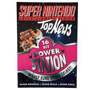 Prospetto poster promozionale Super Nintendo SNES 16 bit Power Station Top notizie 58x41 cm - Foto 1 di 4