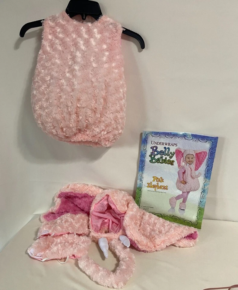Underwraps Vientre Bebés Disfraz Elefante Rosa Mediano 18-24 Meses Halloween R8 Foto 1 de 4