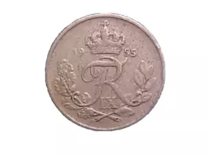1955 Denmark 10 Ore KM# 841.1 - Very Nice Circ Collector Coin!-c1547xux - Picture 1 of 2