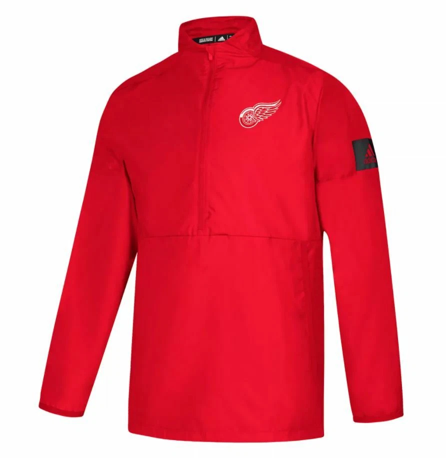 Adidas DETROIT RED WINGS Game Mode Climalite 1/4 Zip M Pullover Jacket